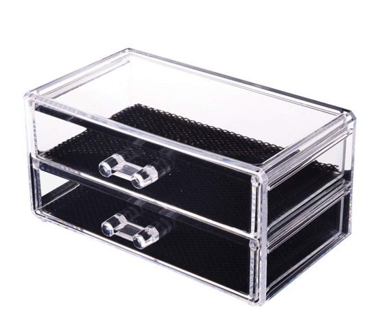 2 Drawers Acrylic Cosmetic Box   