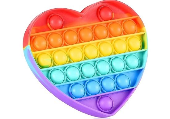 Heart Fidget Pop it Rainbow Toy 