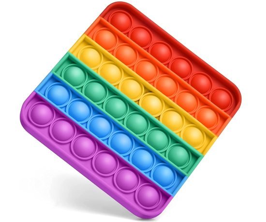 Square Fidget Pop it Rainbow Toy 