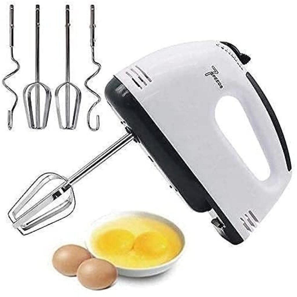 Electric Hand Mixer, 7 Speed Portable Handheld Kitchen Whisk, Electric  Beater Stainless Steel Egg W