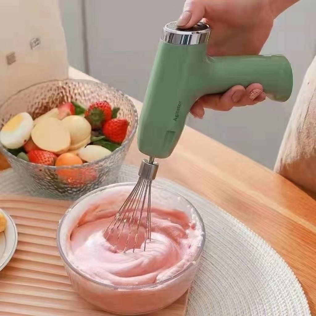 Electric Cordless Kitchen Hand Mixer - Portable Egg Beater Small Whisk Cake  Mixer,Handheld Rechargeable Stainless Steel Whisk Machine with 7 Speed