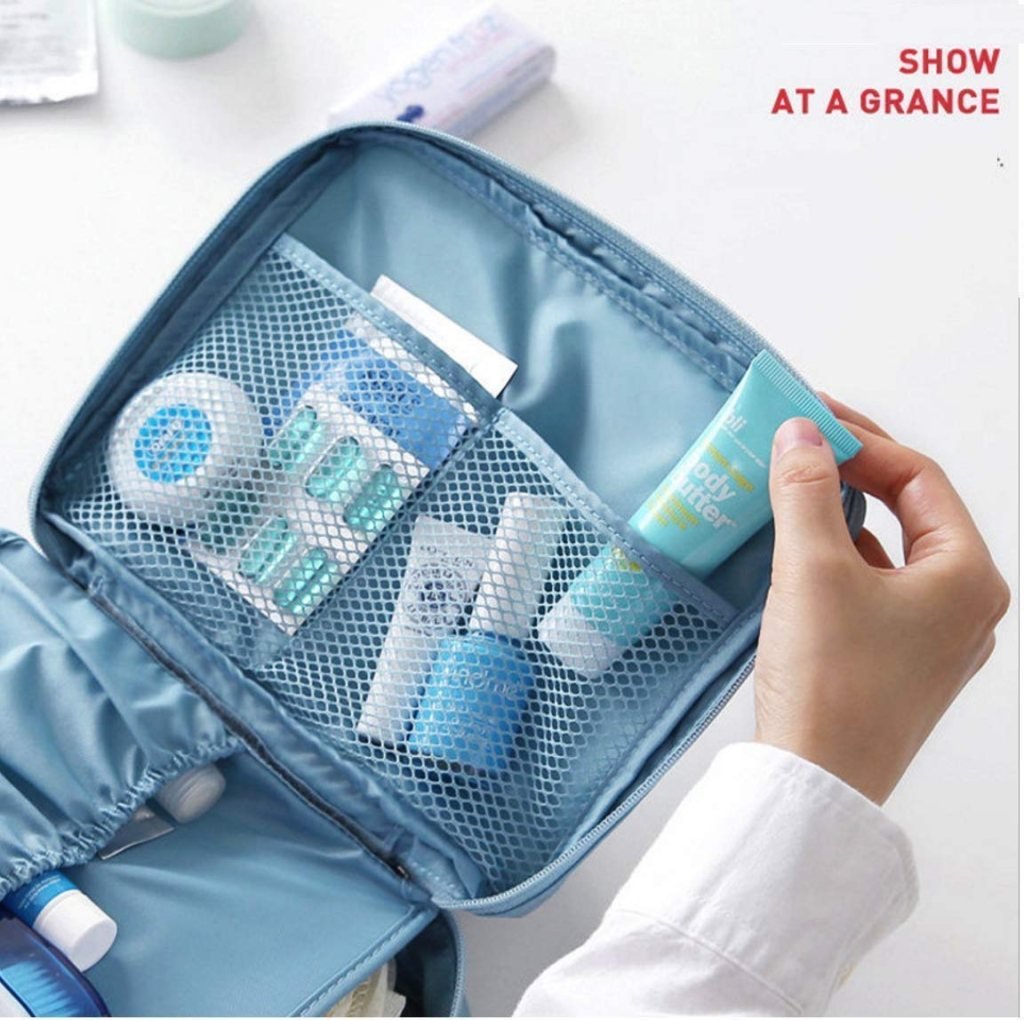 Travel Portable Cosmetic Makeup Organizer Travelling Storage Bag for ...