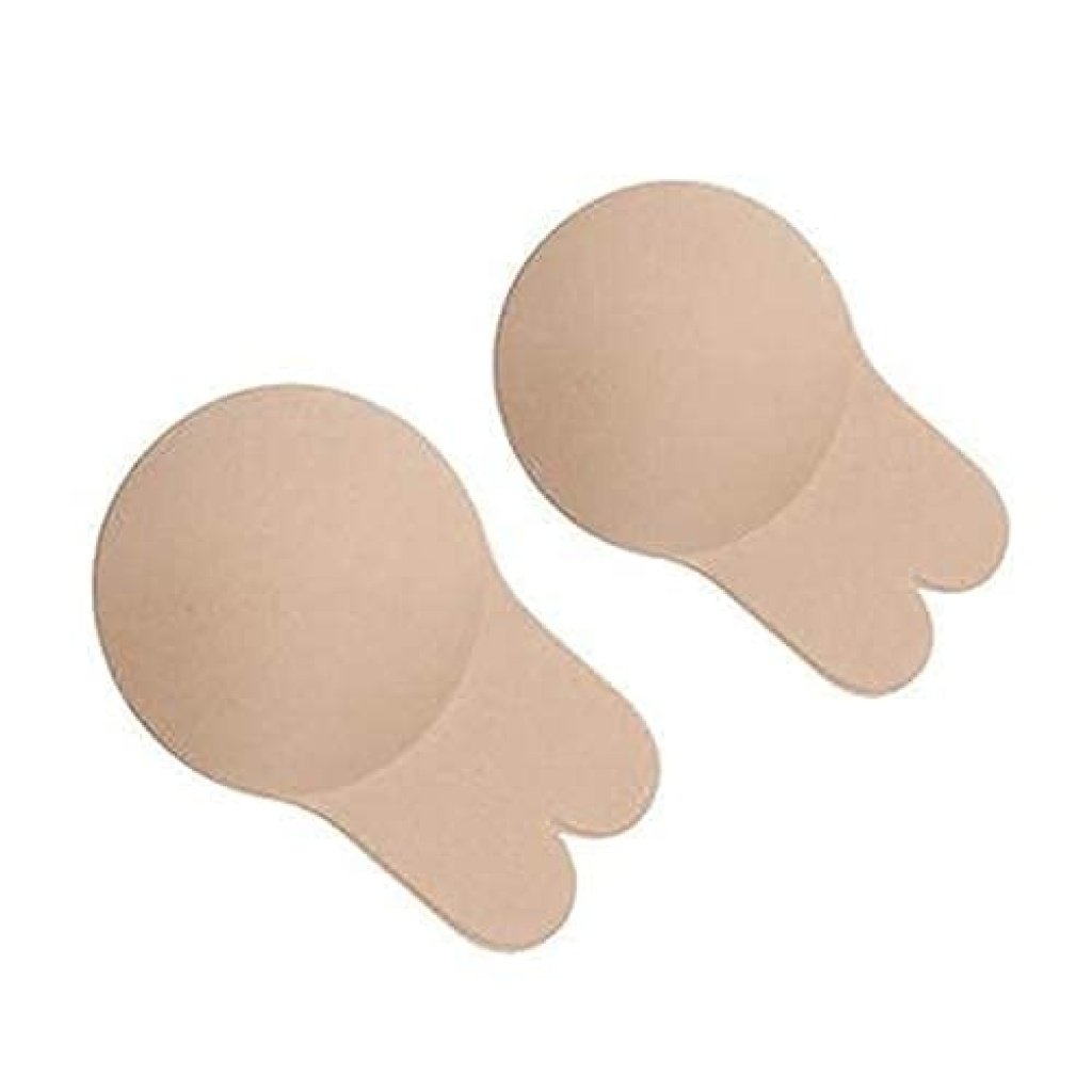 New Bunny ear shape nipple sticker for Women, Breast Petals Lift Nipple  Covers Adhesive Strapless Backless bra Stick on Bra for women's(Beige/S) 