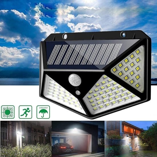 100 Led Motion Sensor Solar Light Home & Kitchen