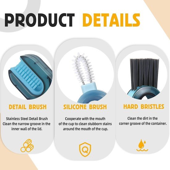 3 in 1 Bottle brush Gap Cleaner Cleaning Accessories