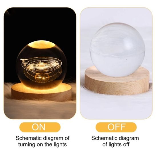 3D Crystal Ball Night Lamp Home Improvement