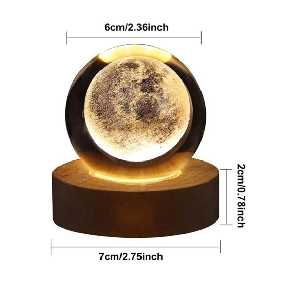 3D Crystal Ball Night Lamp Home Improvement