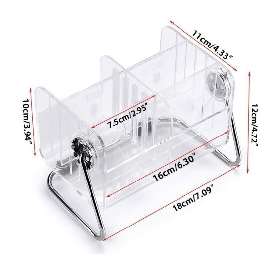 6 Slot Acrylic Desktop Remote Holder Office & Stationery