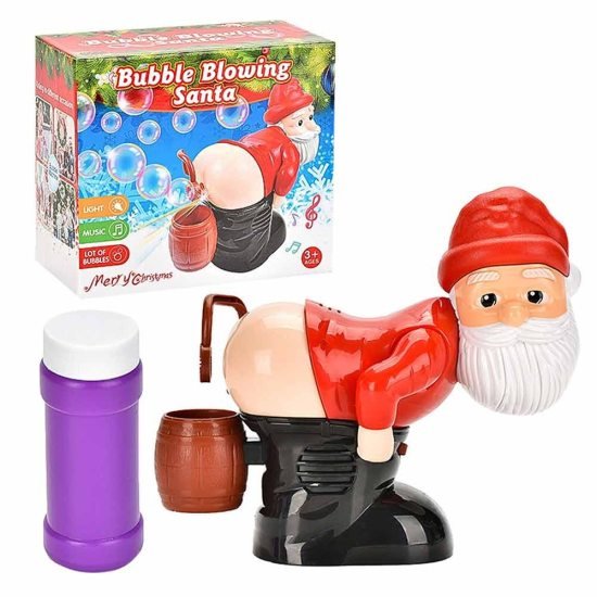 Bubble Blowing Santa Flashing Lights and Music Toys and Games