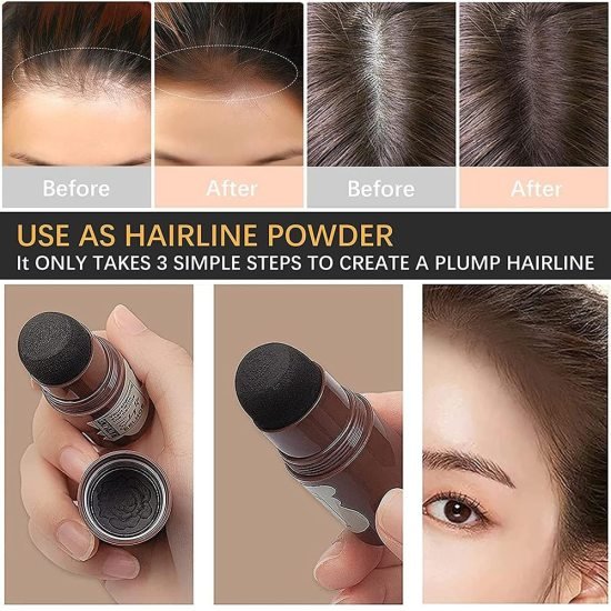 Hair Line Powder Stick  black  Personal Care