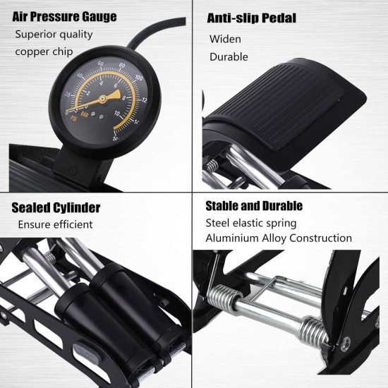 Heavy Double Barrel Foot Pump Automotive