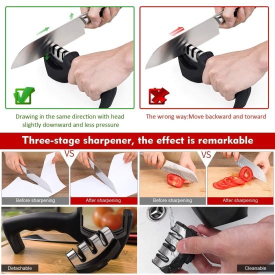 Knife Sharpener 3 Slot Kitchenware