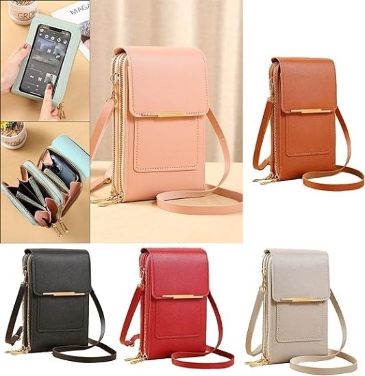 Leather Shoulder Bag Mobile Purse cosmetic Bags