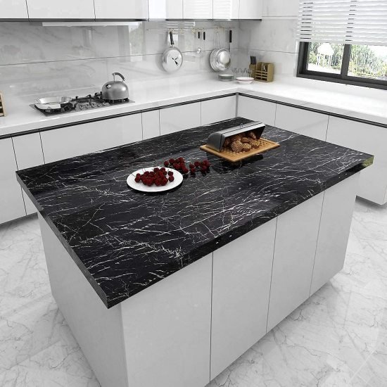 60x200 cm Black Marble Foil Roll  Home Improvement