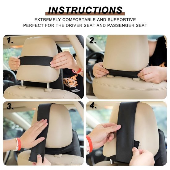 Memory Foam Car Head Rest Neck Pillow Automotive