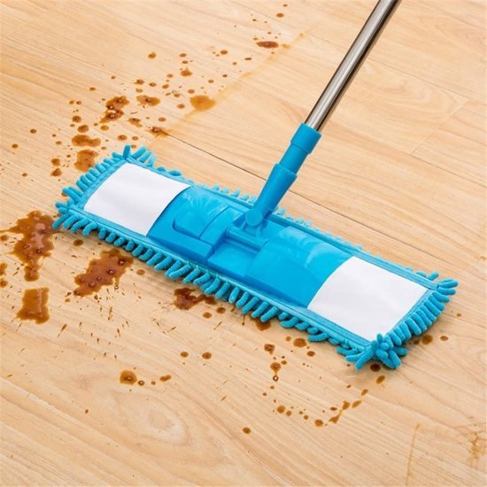 Microfiber Flat Mop With Steel Rod Cleaning Accessories