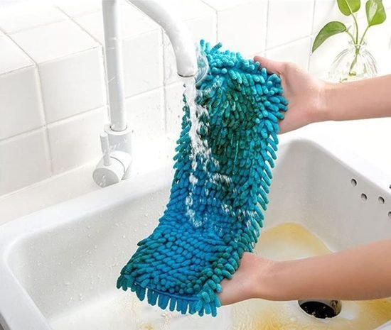 Microfiber Flat Mop With Steel Rod Cleaning Accessories