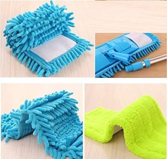 Microfiber Flat Mop With Steel Rod Cleaning Accessories