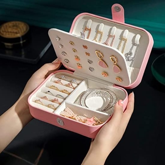 PU Big Jewellery Box Jewelry Organiser cosmetic Bags