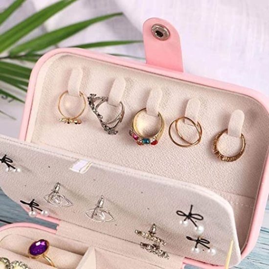 PU Big Jewellery Box Jewelry Organiser cosmetic Bags