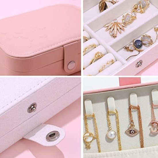 PU Big Jewellery Box Jewelry Organiser cosmetic Bags