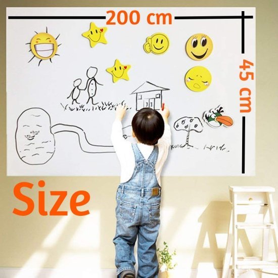 45cm x 200 cm White Board Sticker Office & Stationery