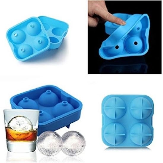 Silicone Ice Ball Tray 4 Round Ball Ice Cube  Kitchenware