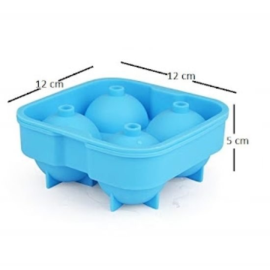 Silicone Ice Ball Tray 4 Round Ball Ice Cube  Kitchenware