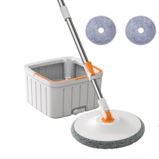 Spin Mop Bucket with 2 Microfiber Refills Home Improvement