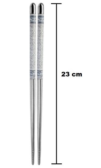 Stainless Steel Chop Sticks 5 Pairs Home & Kitchen