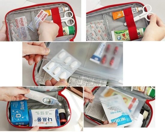 First Aid Travel Medicine Pouch  Travelling Bags