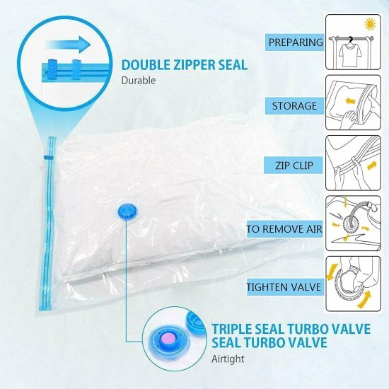 Big Vacuum Storage Bag with Pump 5 Bag 1 Pump Home Improvement