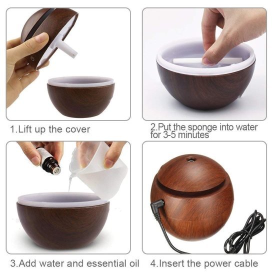 Wooden Humidifier Diffuser Home Improvement